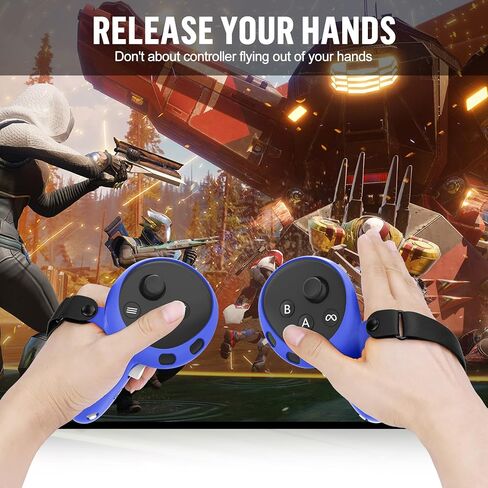 مجموعة غطاء سيليكون MS.Cleo متوافقة مع Meta/Oculus Quest 3S | مجموعة ملحقات الواقع الافتراضي، وسادة الوجه وغطاء الغلاف، مقابض وحدة التحكم، حماية العدسة، فتحات دقيقة، غير قابلة للانزلاق، غير مناسبة Quest 3 in Kuwait