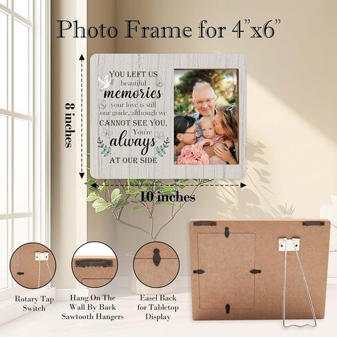 Memorial Picture Frame, In Loving Memory Wood Photo Frame, Sympathy Gifts Bereavement Gifts for Loss of Dad, You Left Me Beautiful Memories Frame, Funeral Remembrance Gifts -d01 in Saudi Arabia