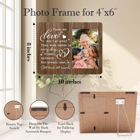 Memorial Picture Frame, In Loving Memory Wood Photo Frame, Sympathy Gifts Bereavement Gifts for Loss of Dad, You Left Me Beautiful Memories Frame, Funeral Remembrance Gifts -d01 in Saudi Arabia