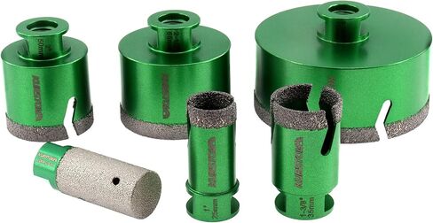Diamond Core Drill Bit Set - Diameter 6/6/6mm 58-11 Thread Tile Hole Saws for Dry Drilling Porcelain Ceramic Tile Granite Marble Stone Angle Grinder in Kuwait
