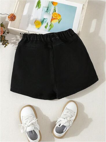 Floerns Toddler Girl's Flap Pocket Denim Skorts Asymmetrical Hem Jean Skirt Shorts in Saudi Arabia