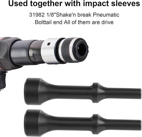 Pneumatic Bolt Breaker Set, Pneumatic bit set 31982 1/8" Bolt Breaker Shake 'n break, Helps remove seized and frozen bolts and nuts,2-Piece Set, Black Oxide Finish in Kuwait