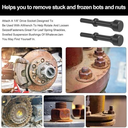 Pneumatic Bolt Breaker Set, Pneumatic bit set 31982 1/8" Bolt Breaker Shake 'n break, Helps remove seized and frozen bolts and nuts,2-Piece Set, Black Oxide Finish in Kuwait