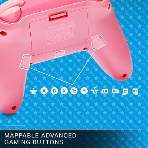 PowerA Wireless Nintendo Switch Controller - Mario Joy, AA Battery Powered (Battery Included), Pro Controller for Switch, Advanced Gaming Buttons, Officially Licensed by Nintendo (Renewed) in Saudi Arabia
