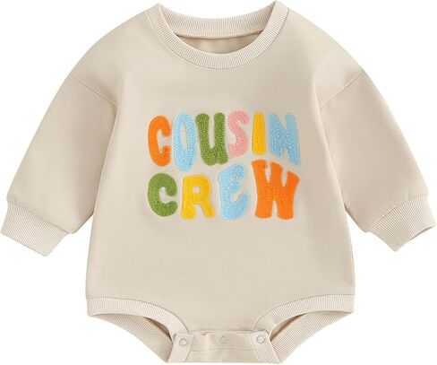 Baby Football Outfit Newborn Boy Girl Long Sleeve Oversized Bubble Romper Infant Fall Winter Clothes in Kuwait