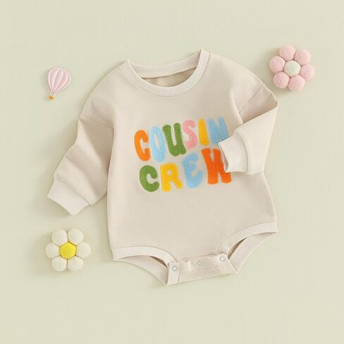 Baby Football Outfit Newborn Boy Girl Long Sleeve Oversized Bubble Romper Infant Fall Winter Clothes in Kuwait
