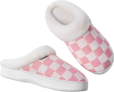 UBFEN Mens Womens Slippers Classic Plaid Winter Warm with Memory Foam Fluffy House Shoes Platform Indoor Bedroom in Saudi Arabia