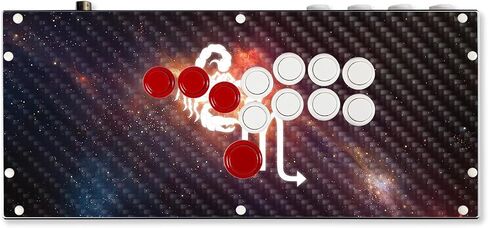 Carbon Fiber Gaming Skin Compatible with Hit Box (PS4/PC) - Scorpio - Premium 3M Vinyl Protective Wrap Decal Cover - Easy to Apply | Crafted in The USA by MightySkins in Saudi Arabia