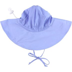 RuffleButts Sun Protective Hat - Periwinkle Blue - 0-6m