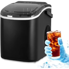 Electactic Ice Maker Countertop Portable Ice Maker Machine Self-Cleaning 30lbs/5Mins/24Hrs 2 Mode Ice Machine Counter Ice Maker with Scoop&Basket for Home/Office/Bar/RV Use