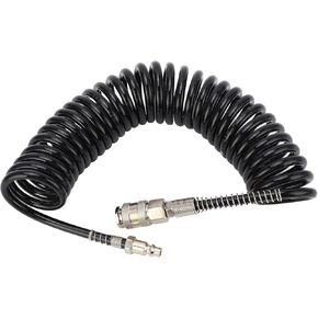 Recoil Air Hose 8mm Lightweight Coiled Air Hose Recoil Air Extension Hose Air Compressor Coil Connect Hose for Car Motorcycle(5m)