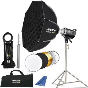 Godox MS300V 300W Studio Strobe Light Kit، 2.4G Bowens Mount Photography Light مع CF80 تركيب سريع Softbox، حامل ضوء من الفولاذ المقاوم للصدأ، عاكس ضوء 5 في 1 لإضاءة التصوير الفوتوغرافي في الاستوديو in Kuwait