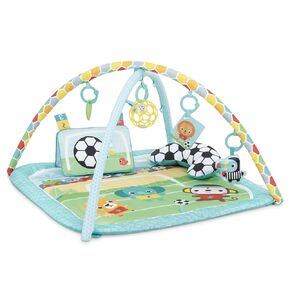 Bright Starts Grip & Kick Oball Activity Gym, Soccer Theme with Easy-Grasp Baby Toys, Unisex, Newborn+