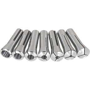 29Pcs R8 Collet Set 1/32-1 Threaded Internally 7/16-20 Mill Chuck Holder High Accuracy Round Spring Collet for Mill Machine