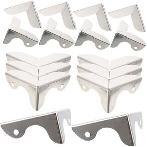 SEWACC 16pcs Box Anti-collision Angle Vintage Decor Metal Corner Protector Kids Kickstand Wooden Case Guard Corner Brackets Jewelry Box Corner Protectors Decorative Corner Brackets Edge
