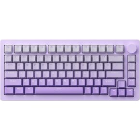 لوحة مفاتيح ميكانيكية من الألومنيوم M1W V3 75% RGB لوحة مفاتيح ألعاب لاسلكية قابلة للتبديل السريع مع مقبض، 6000 مللي أمبير في الساعة RGB متدرج أسود لوحة مفاتيح مخصصة مع PBT Double Shot ASA Profile Keycaps V3 Piano Pro