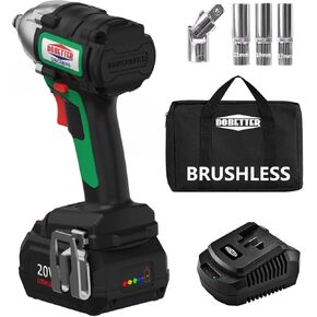 Cordless Impact Wrench 1/2 Inch Impact Gun, 4.0Ah Electric Power Impact Wrenches, 20V Max 400N•m Impact Driver 1/2 Impact Gun with Fast Charger and Carry Bag