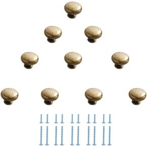 10PCS Vintage and Minimalist Antique Nickel Color, Copper Brown Furniture Handles, cabinets, Drawers, wardrobes, Door Handles (Ancient Nickel Color, Single Hole)