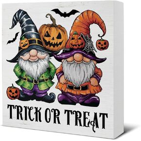 Halloween Decorations Halloween Room Decor Hocus Pocus Wooden Sign Halloween Decorations Indoor for Desk Table Shelf 5 X 5 Inches