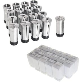 17 Pcs 5C Collet Set, 1/8 Inch-1-1/8 Inch Precision Collet Chuck Holder, for 5C CNC Milling Lathe Tool and Engraving Machin