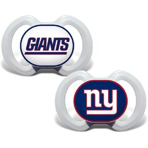 Baby Fanatic Pacifier 2-Pack - NFL New York Giants - Officially Licensed League Gear