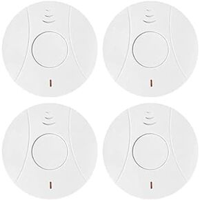 1 Pack Smoke Detector Battery Operated with Photoelectric Sensor and Silence Button, Travel Portable