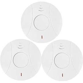 1 Pack Smoke Detector Battery Operated with Photoelectric Sensor and Silence Button, Travel Portable