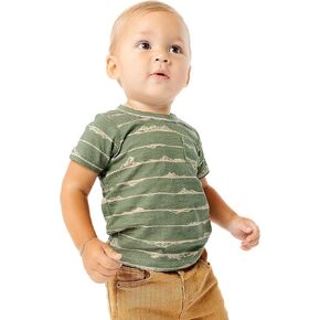 Copper Pearl Cotton Pocket Tee: Ultra-Soft Toddler T-Shirt with Snap Neckline & Pocket, Perfect Gender-Neutral Baby Clothes