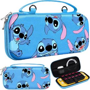 GKV for Nintendo Switch Lite 2019 Carrying Case - Cute Travel Carry Cases for Teen Boys Girls Funny Cartoon Portable Hard Shell Covers Pouch Storage Bag for Nintendo Accessories, Red Mali