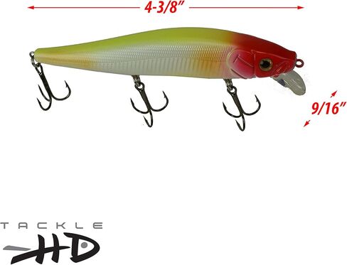2-Pack Fiddle-Styx Jerkbait, 4 3/8" x 9/16" Suspending Jerk Baits, Freshwater or Saltwater Fishing Lures, Trout, Crappie, Walleye, or Bass Lures in Saudi Arabia