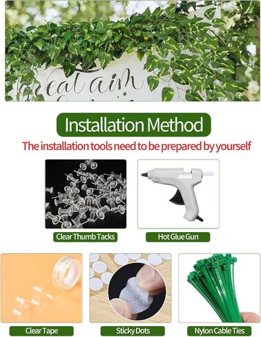 Fake Vines, Fake Ivy Leaves Greenery Garland, Artificial Ivy Vines for Bedroom Wall, Garden, Fake Plants for Aesthetic Room Decor, 24 Pcs 164 Feet, Ideal Fake Leaves for Office & Home Decor in Saudi Arabia