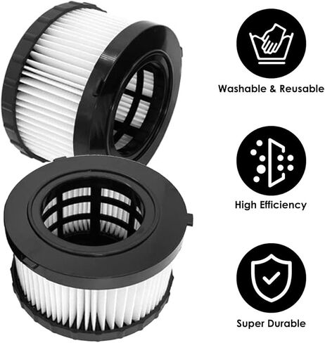 ANBOO 4 Pack DC5151H HEPA Vacuum Filters Replacement for DeWalt DC515 DCV517 Wet/Dry Vacuum Cleaners, with 2 Cleaning Brushes in Saudi Arabia