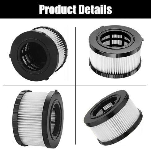ANBOO 4 Pack DC5151H HEPA Vacuum Filters Replacement for DeWalt DC515 DCV517 Wet/Dry Vacuum Cleaners, with 2 Cleaning Brushes in Saudi Arabia