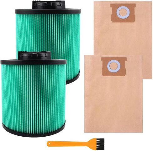 ANBOO 4 Pack DC5151H HEPA Vacuum Filters Replacement for DeWalt DC515 DCV517 Wet/Dry Vacuum Cleaners, with 2 Cleaning Brushes in Saudi Arabia