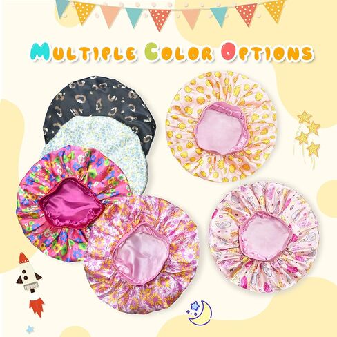 BONNET QUEEN Baby Bonnet 2Pcs Kids Bonnet Wide Elastic Silk Bonnet Double Layer Reversible Baby Satin Bonnet Toddler Bonnet in Saudi Arabia
