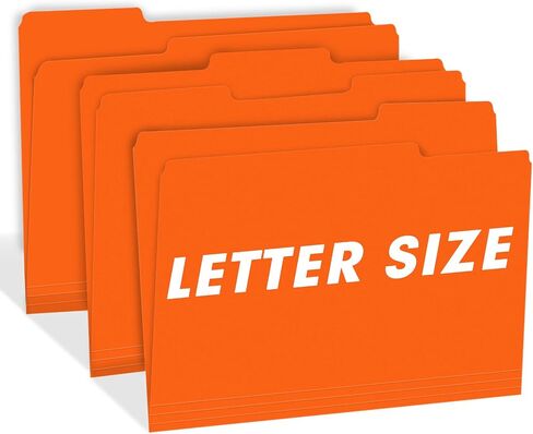 مجلد ملفات، RAZCC 150 حزمة 1/3 حجم مجلدات ملفات علامات التبويب، مانيلا، مجلدات مع علامة تبويب في اليسار، اليمين، المواضع المركزية، رائعة للتنظيم وتخزين الملفات بسهولة in Kuwait