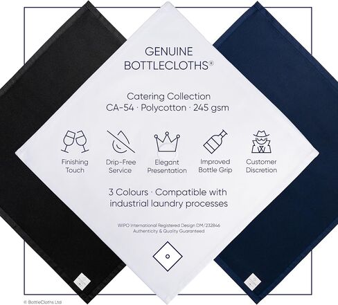 Catering Collection, Bottle Cloths for Wine Bottle Chillers or Ice Buckets, Polycotton, 54 cm, Center Hole, Stitched Circle (White, Pack of 2) in Saudi Arabia