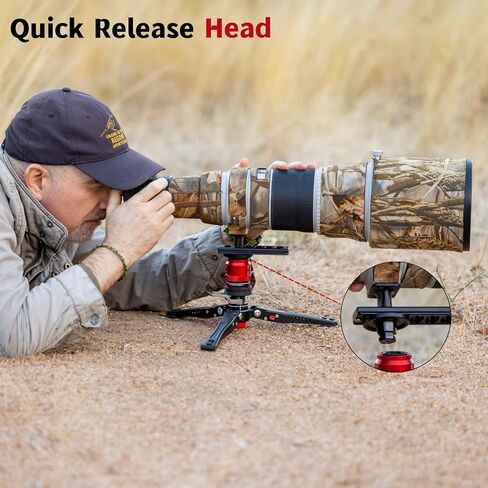 IFOOTAGE Cobra 3 Base,Monopod Base,Portable Tabletop Mini Tripod Mount with 360° Degree Rotatable Ball-Head,Quick Release Platform,Compatibility Cobra 2,Max Load 17.6 lbs in Saudi Arabia