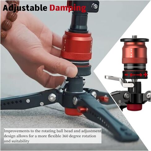 IFOOTAGE Cobra 3 Base,Monopod Base,Portable Tabletop Mini Tripod Mount with 360° Degree Rotatable Ball-Head,Quick Release Platform,Compatibility Cobra 2,Max Load 17.6 lbs in Saudi Arabia