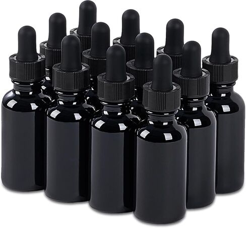 48 Pcs, 1oz Glass Dropper Bottle, Leakproof Tincture Bottles with Dropper, Green Reusable Eye Dropper Bottle, Preety Frosted Texture, for All Kinds of Liquids (Green-Frosted, 1oz-48pcs) in Saudi Arabia