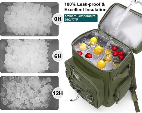 42Cans Cooler Backpack Insulated Waterproof for Men & Women, Large Leak Proof Backpack Cooler for Beach, Multi-Functional, Grey in Saudi Arabia