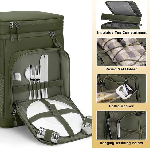 42Cans Cooler Backpack Insulated Waterproof for Men & Women, Large Leak Proof Backpack Cooler for Beach, Multi-Functional, Grey in Saudi Arabia