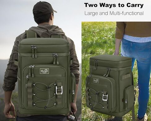 42Cans Cooler Backpack Insulated Waterproof for Men & Women, Large Leak Proof Backpack Cooler for Beach, Multi-Functional, Grey in Saudi Arabia