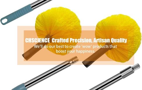 منفضة نسيج العنكبوت بطول 4-13 قدم مع مجموعة عمود تمديد (تصل إلى 21 قدمًا، شعيرات متوسطة الصلابة)، 2 فرشاة شبكية عنكبوتية - عمود طويل قوي وخفيف الوزن، للجدار، والسقف العالي، والجزء الخارجي من المنزل، وفي الهواء الطلق in Kuwait