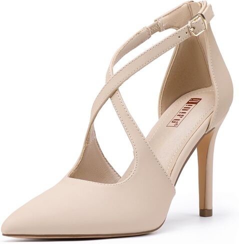 IDIFU IN4 Women's Pumps Closed Toe Heels Stiletto High Heels Strappy Heels Wedding Bridal Office Homecoming Work Prom Dress Shoes for Women Bride Comfortable Dressy Formal Pointed Toe Zip Pumps Heels in Saudi Arabia