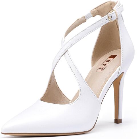 IDIFU IN4 Women's Pumps Closed Toe Heels Stiletto High Heels Strappy Heels Wedding Bridal Office Homecoming Work Prom Dress Shoes for Women Bride Comfortable Dressy Formal Pointed Toe Zip Pumps Heels in Saudi Arabia
