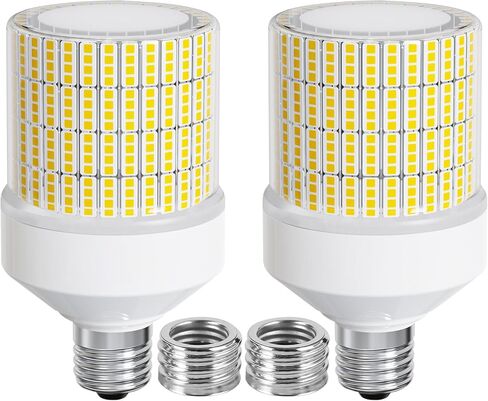 NS 700W ما يعادل لمبة ضوء الذرة LED 2 حزمة 10500 لومن 3000K مصباح أبيض دافئ E26/E39 قاعدة مغولية متوسطة 70W إضاءة منطقة كبيرة للمستودع الداخلي الخارجي وأضواء عالية الخليج in Kuwait
