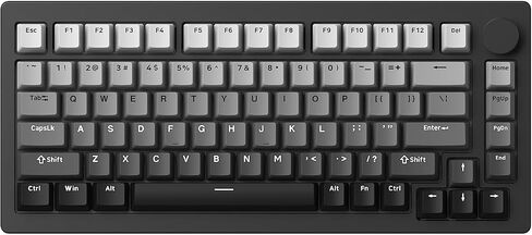 لوحة مفاتيح ميكانيكية من الألومنيوم M1W V3 75% RGB لوحة مفاتيح ألعاب لاسلكية قابلة للتبديل السريع مع مقبض، 6000 مللي أمبير في الساعة RGB متدرج أسود لوحة مفاتيح مخصصة مع PBT Double Shot ASA Profile Keycaps V3 Piano Pro in Saudi Arabia