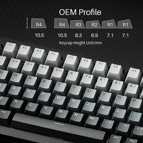 لوحة مفاتيح ميكانيكية من الألومنيوم M1W V3 75% RGB لوحة مفاتيح ألعاب لاسلكية قابلة للتبديل السريع مع مقبض، 6000 مللي أمبير في الساعة RGB متدرج أسود لوحة مفاتيح مخصصة مع PBT Double Shot ASA Profile Keycaps V3 Piano Pro in Saudi Arabia