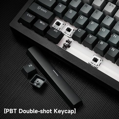 لوحة مفاتيح ميكانيكية من الألومنيوم M1W V3 75% RGB لوحة مفاتيح ألعاب لاسلكية قابلة للتبديل السريع مع مقبض، 6000 مللي أمبير في الساعة RGB متدرج أسود لوحة مفاتيح مخصصة مع PBT Double Shot ASA Profile Keycaps V3 Piano Pro in Saudi Arabia